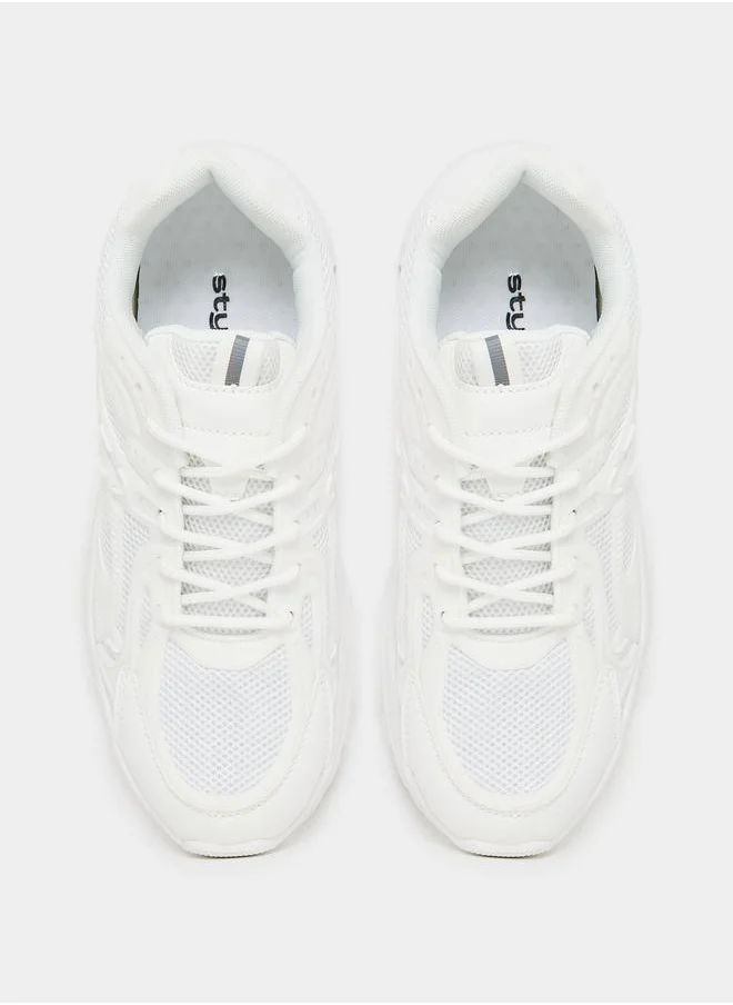 Styli Mesh Web Design Chunky Sneakers