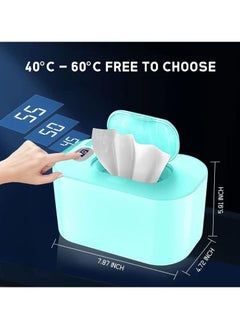 Gonice Wipe Warmer,Baby Wet Wipes Warmer and Dispenser,Large Capacity Wet Wipe Heater,Baby Wipes Heater Thermostat Wet Wipes Box Portable Wipes Heating Box Temperature Adjustable  - Image 2