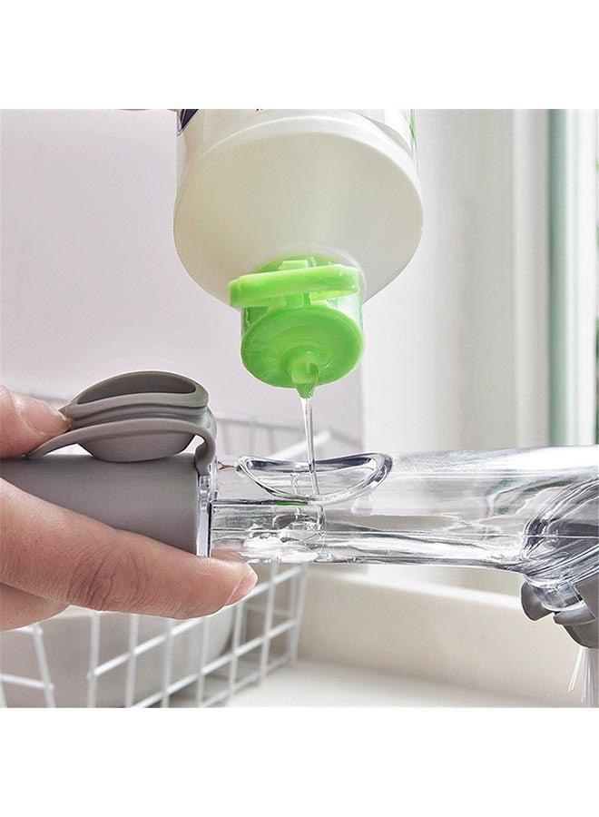 Long Handle Dishwashing Brush Grey/Clear/White 10cm  - Image 4