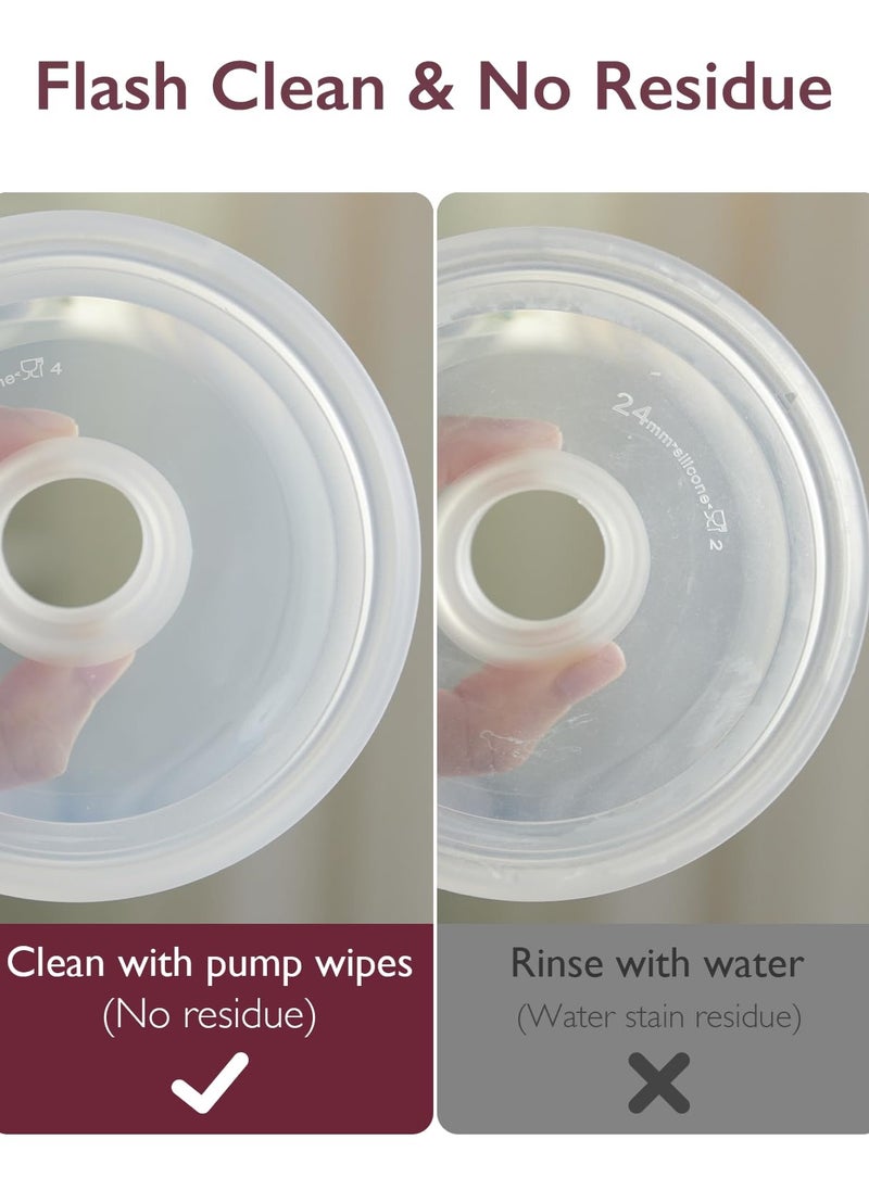 Momcozy Natural Breast Pump Wipes for Pump Parts Cleaning On-the-go, 30 Count, Flash Clean & Resealable Pump Wipes, Leaves No Residue  - Image 5