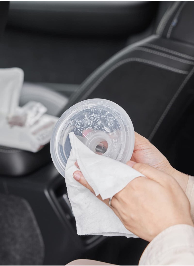Momcozy Natural Breast Pump Wipes for Pump Parts Cleaning On-the-go, 30 Count, Flash Clean & Resealable Pump Wipes, Leaves No Residue  - Image 2