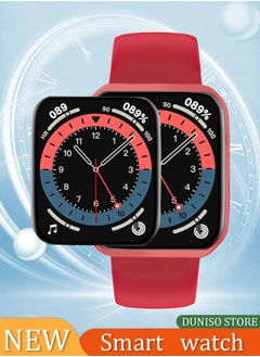 Generic Smart Watch for Men Women(Answer/Make Calls), 1.75" HD Touch Screen Fitness Watch with Sleep Heart Rate Monitor, IP68 Waterproof Activity Trackers Compatible with Android iOS, Red  - Image 1