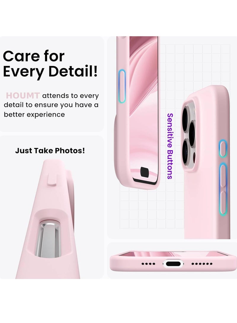 حافظة سيلكون سائلة وردية لجهاز آيفون 16 برو ماكس - حماية ناعمة مضادة للصدمات من TPU - Image 5