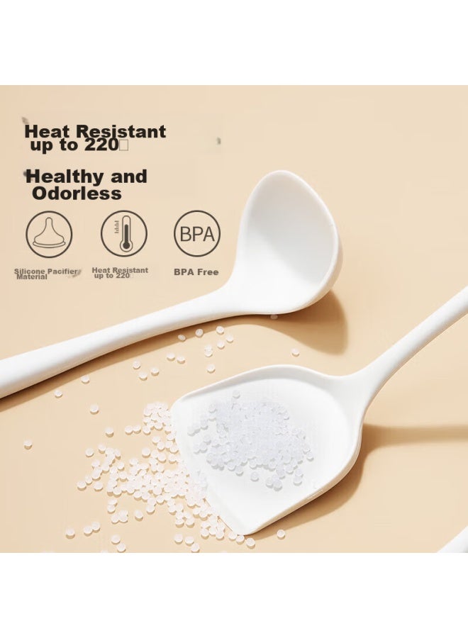 MAX COOK Maxcook Silicone Soup Ladle, Extended Non-stick Pot Soup Spoon, Heat-resistant, High-temperature, Household Large Soup Ladle Mccu8503  - Image 2