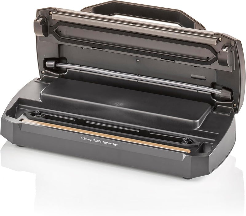 CASO VRH 490 Advanced Vacuum Sealer - Foil Sealer up to 100 Vacuum Processes Non-Stop Practical Locking Handle Removable Vacuum Chamber Includes 10 Professional Foil Bags Black - Image 2