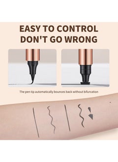 OCHEAL Cat Eye Stamp Eyeliner Pen,Double Head Seal Stamp Eyeliner Black，Double Ended Waterproof Liquid Eyeliner Pen  - Image 3