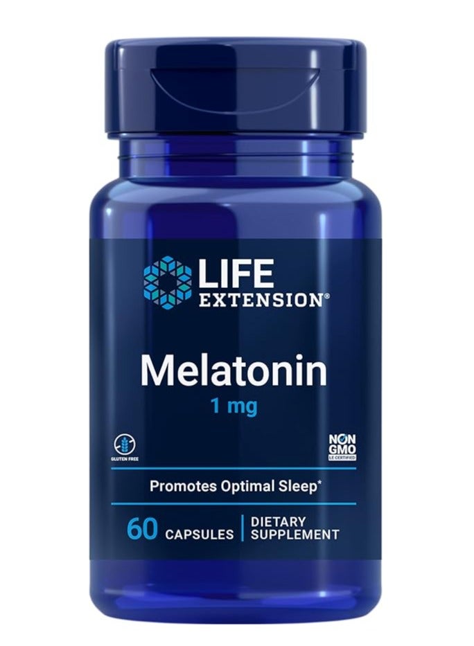 إطالة عمر الميلاتونين 1 ملجم - 60 كبسولة