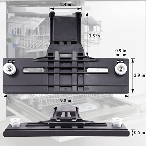 Funmit W10350376 Dishwasher Top Rack Adjuster Part Repair Kit (10pcs) with Upgraded W10195840 & W10195839 & W10250160 & W10508950 Upper Parts Replacement for Whirlpool Kenmore Dishwasher - Image 4