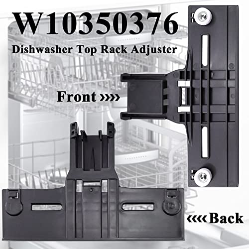 Funmit W10350376 Dishwasher Top Rack Adjuster Part Repair Kit (10pcs) with Upgraded W10195840 & W10195839 & W10250160 & W10508950 Upper Parts Replacement for Whirlpool Kenmore Dishwasher - Image 2