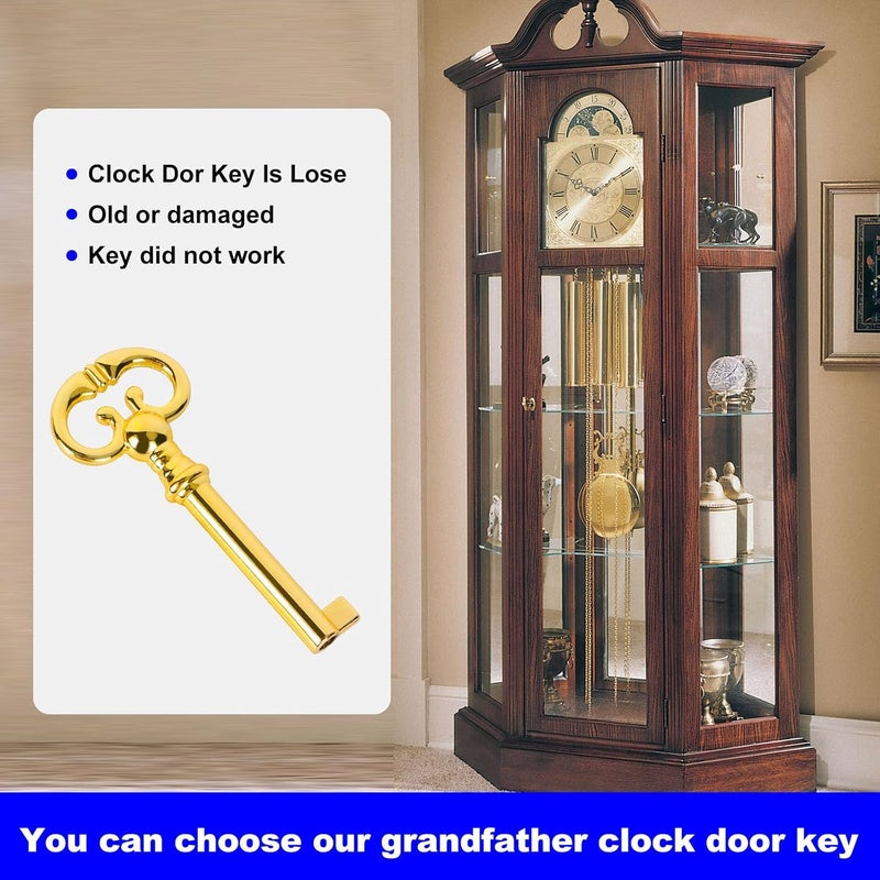 RO6G Grandfather Clock Door Key Replacement Ridgeway Grandfather, Sligh, Pearl, Seth, Thomas, Howard Miller Grandfather Clock Key Suitable for Before 2004 Door Clock Key - Image 4