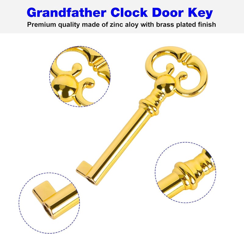 RO6G Grandfather Clock Door Key Replacement Ridgeway Grandfather, Sligh, Pearl, Seth, Thomas, Howard Miller Grandfather Clock Key Suitable for Before 2004 Door Clock Key - Image 5