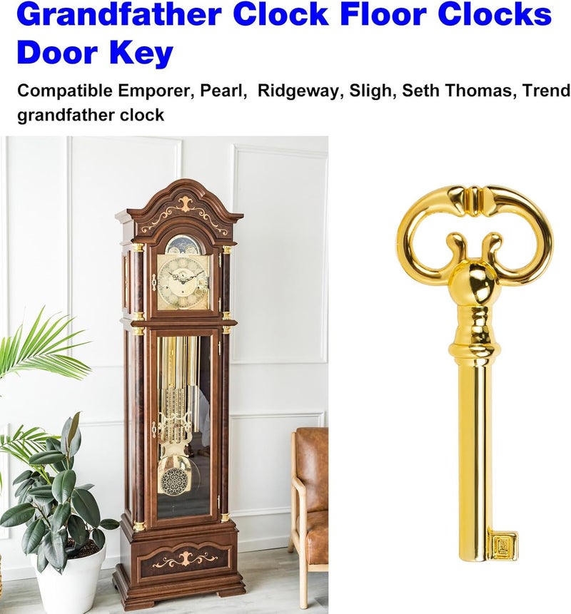 RO6G Grandfather Clock Door Key Replacement Ridgeway Grandfather, Sligh, Pearl, Seth, Thomas, Howard Miller Grandfather Clock Key Suitable for Before 2004 Door Clock Key - Image 2