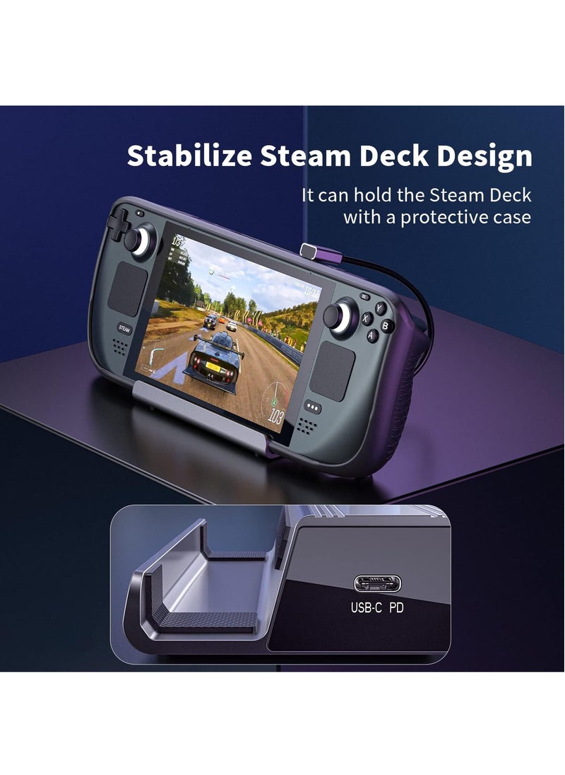 Generic - Docking Station, 6-in-1 Dock with HDMI 2.0 4K@60Hz, Gigabit Ethernet, 3 USB 3.0 and 100W USB C Charging Port for Steam Deck and Asus Rog Ally - Image 1
