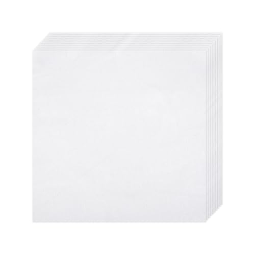 Nitelemn 10 PCS Embroidery Fabric, Pre-Cut White Natural Cotton Embroidery Cloth Fabric, Embroidery Cloth Squares for Embroidery Garment Craft (11.8 × 11.8 Inch) - Image 1