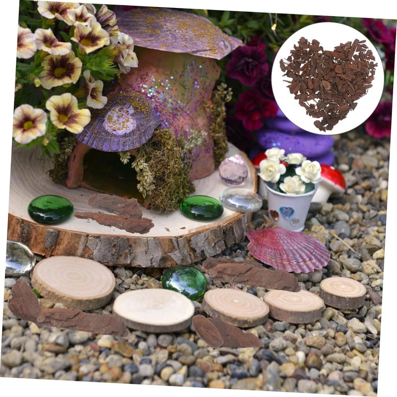 Healifty DIY Rustic Tree Bark Model Material Bag for Sand Table Scenery Authentic Woodland Backdrop for Detailed Landscape and Railway Diorama Crafting - Image 2