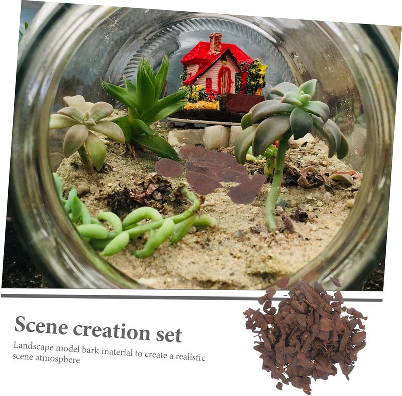 Healifty DIY Rustic Tree Bark Model Material Bag for Sand Table Scenery Authentic Woodland Backdrop for Detailed Landscape and Railway Diorama Crafting - Image 4