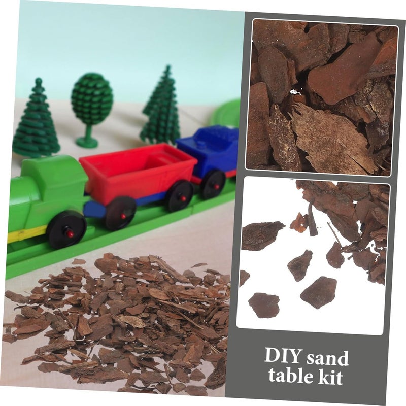 Healifty DIY Rustic Tree Bark Model Material Bag for Sand Table Scenery Authentic Woodland Backdrop for Detailed Landscape and Railway Diorama Crafting - Image 3