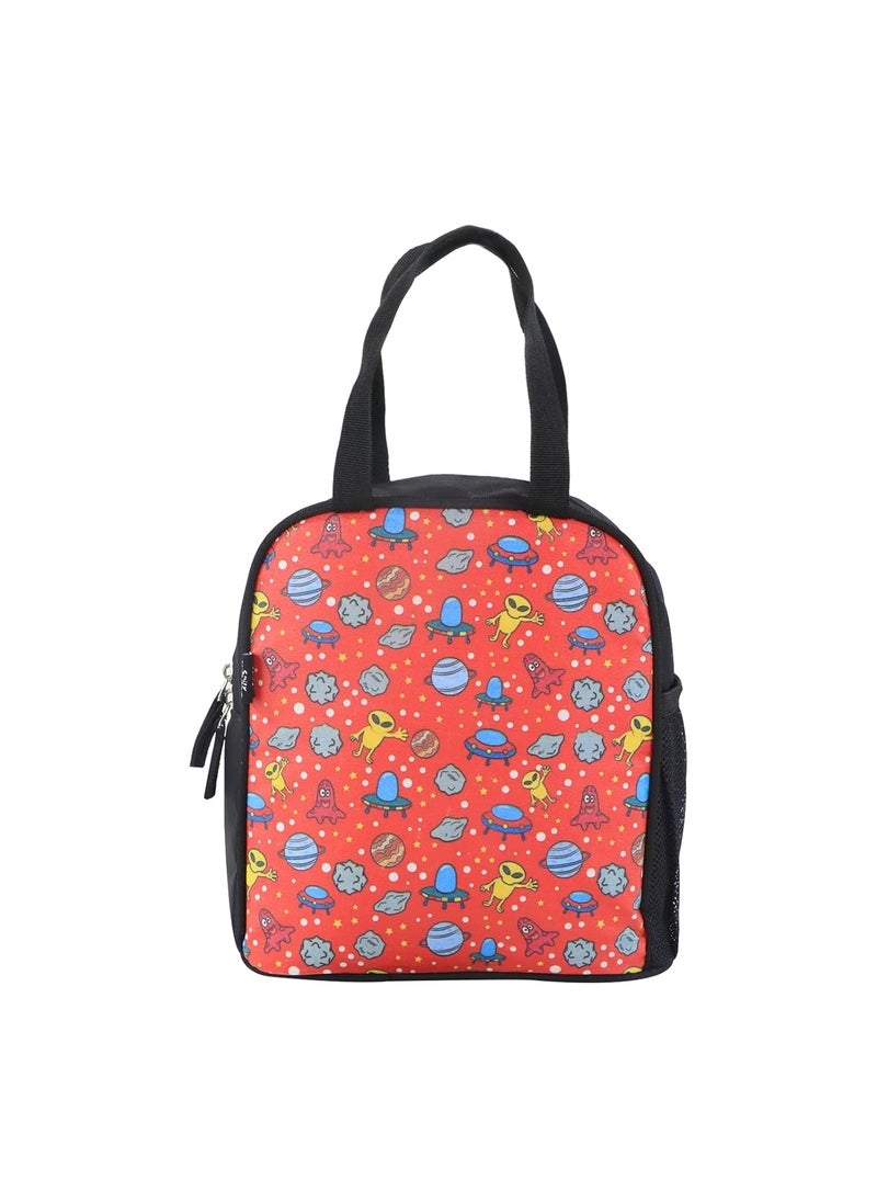 SMILY KIDDOS Smily Kiddos Joy Lunch Bag- Alien Theme - Red| one Main Compartment | Best Birthday Return Gifts for Boys & Girls  - Image 1