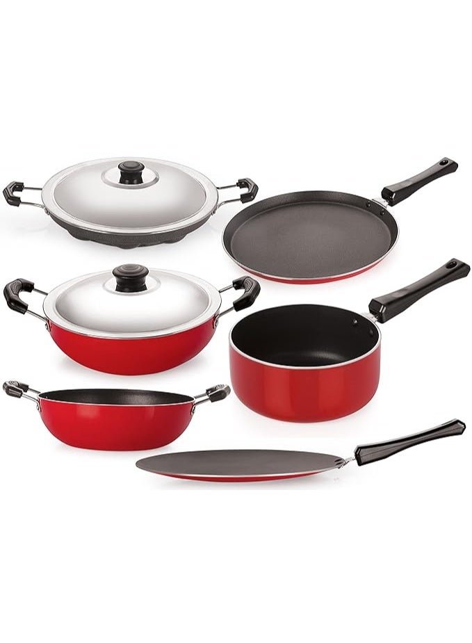 NIRLON Kitchen Aluminium Non Stick Cookware Sets Combo Kitchen Cooking Vessels - Image 1