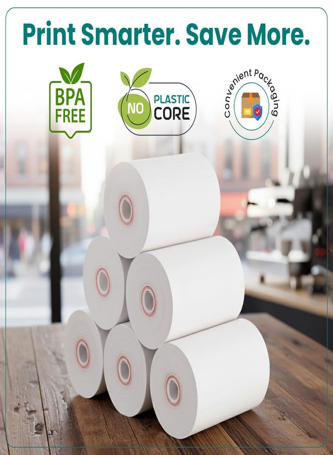 ReceiptPaperPro 2 1/4” x 74 ft Coreless Thermal Receipt Paper Rolls for Clover Flex 3 Clover Flex 4 Clover Compact, 20 Rolls - Image 4