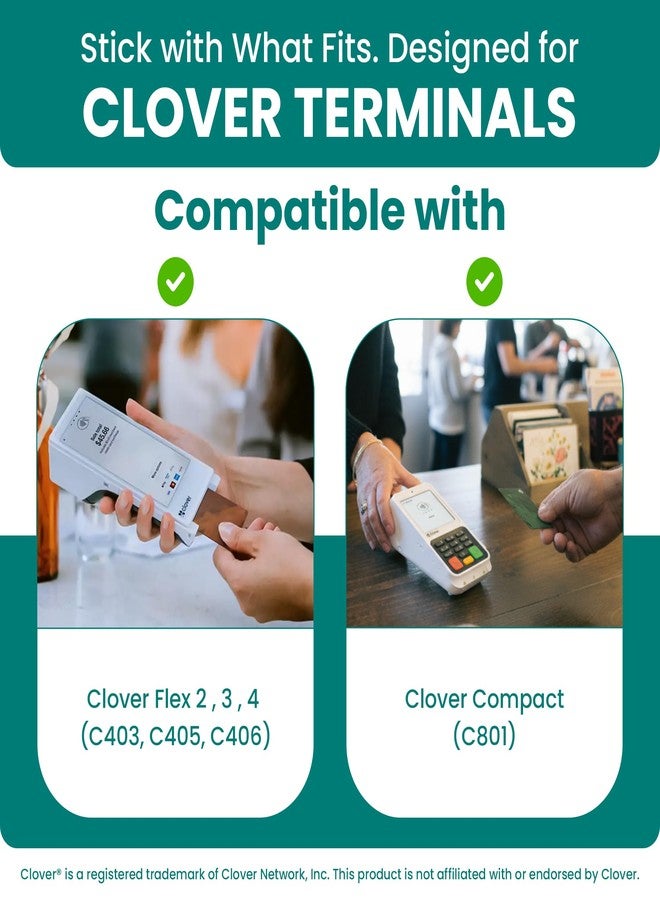 ReceiptPaperPro 2 1/4” x 74 ft Coreless Thermal Receipt Paper Rolls for Clover Flex 3 Clover Flex 4 Clover Compact, 20 Rolls - Image 3