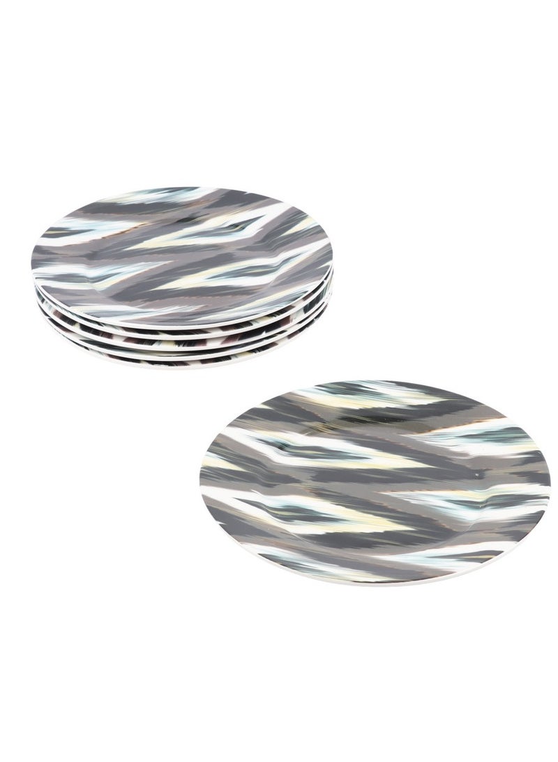 هوم فيو طقم سفره من البورسلين الفاخر مكون من 6 قطع ألوان حجم كبير 25 × 25 - Image 2