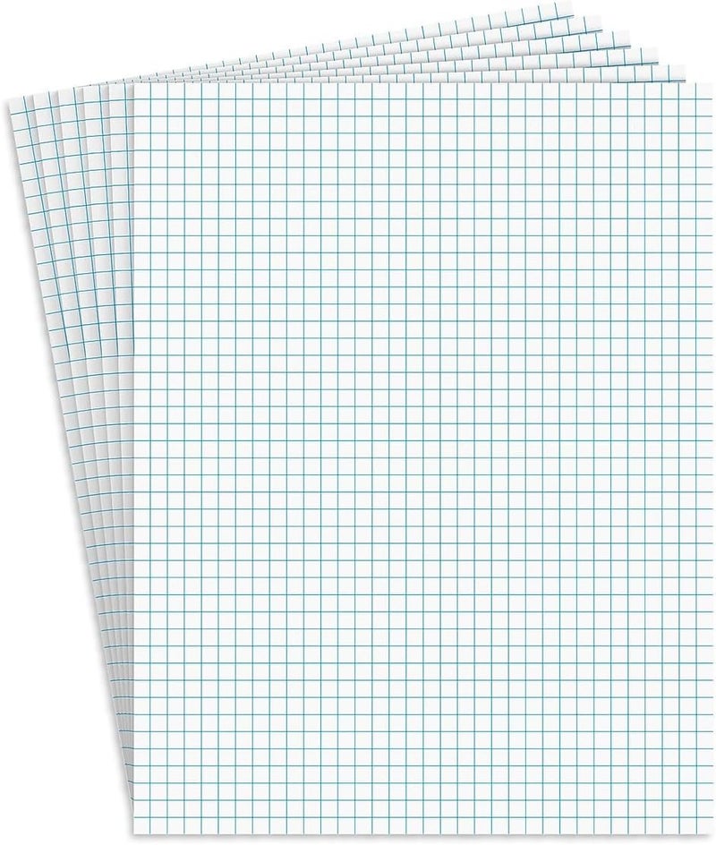 Staples دفاتر رسم بياني ستابلز 412593 8.5 بوصة × 11 بوصة 50 ورقة في الدفتر 6 دفاتر في العبوة - Image 1