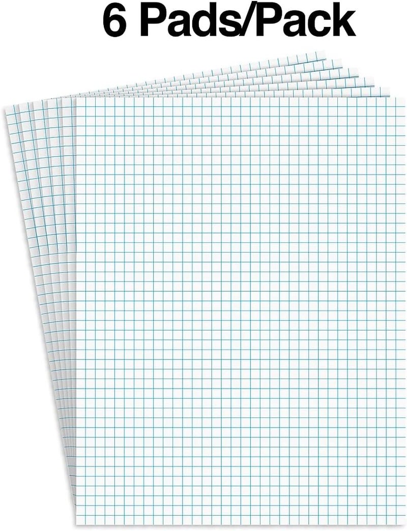 Staples دفاتر رسم بياني ستابلز 412593 8.5 بوصة × 11 بوصة 50 ورقة في الدفتر 6 دفاتر في العبوة - Image 2