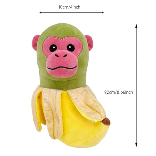 TBKETR Italian Brainrot,Tung Tung Tung Sahur Plushies Toy 13inch for Fans Gift, Soft Stuffed Animal Pillow for Home Kids' Bedroom Decor, Birthday Christmas Choice for Boys Girls(Banana Monkey) - Image 2