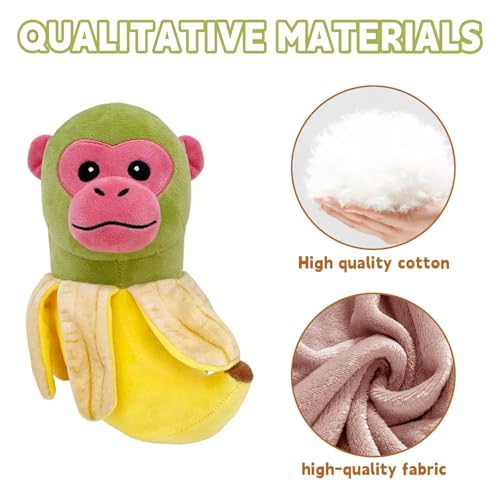 TBKETR Italian Brainrot,Tung Tung Tung Sahur Plushies Toy 13inch for Fans Gift, Soft Stuffed Animal Pillow for Home Kids' Bedroom Decor, Birthday Christmas Choice for Boys Girls(Banana Monkey) - Image 3