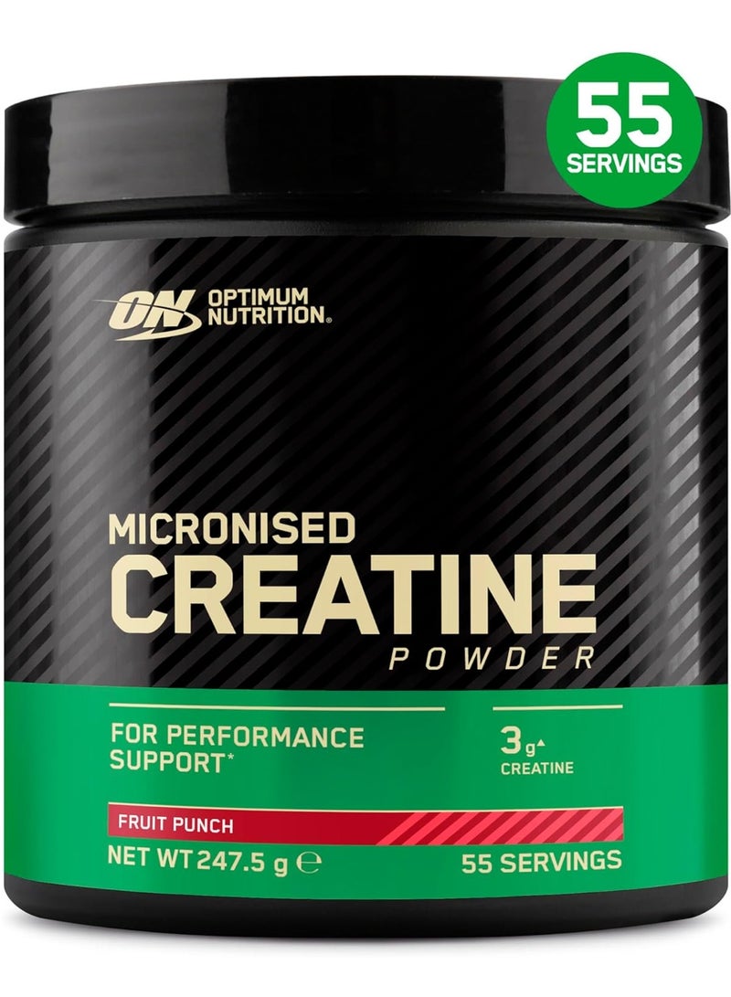 ON Optimum Nutrition Micronised Creatine 247.5g Fruit Punch - Image 1