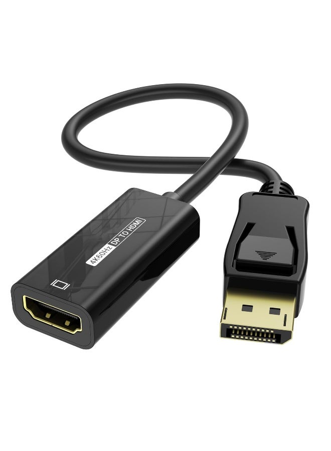 4K@60Hz DP to HDMI Adapter - Gold Plated DisplayPort 1.4 to HDMI, Supports 2K@144Hz, Ideal for PC u0026 Laptop Multi-Display Setup - Image 1