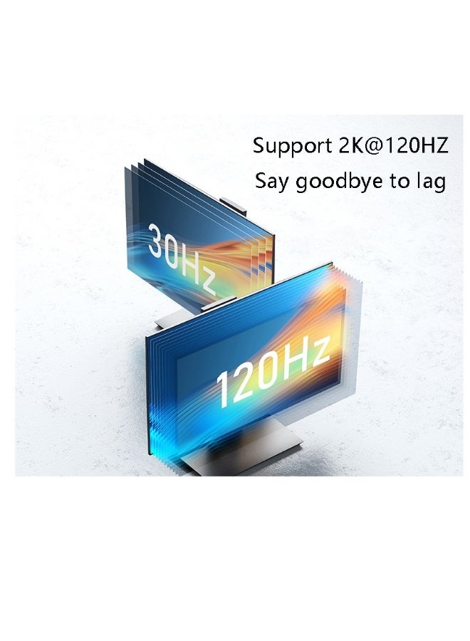 4K@60Hz DP to HDMI Adapter - Gold Plated DisplayPort 1.4 to HDMI, Supports 2K@144Hz, Ideal for PC u0026 Laptop Multi-Display Setup - Image 5