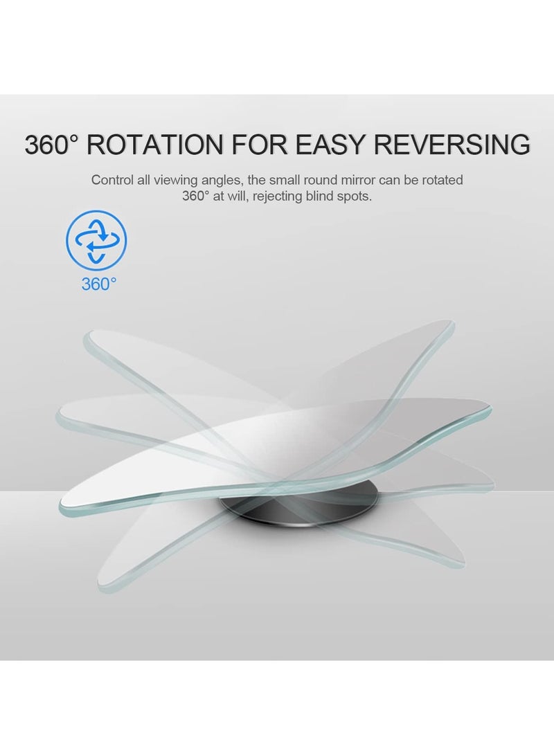 SYOSI Car Blind Spot Mirror, HD Convex Glass Angle Adjustable for Side Rearview Mirrors, Small Round Mirror, Fan Shaped Frameless Rotatable Wide Angle, for SUV, Truck, Vehicles Reversing (2PCS) - Image 2
