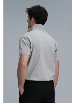 Lufian Men's Laon Smart Polo T-Shirt 111040164 Beige  - Image 3