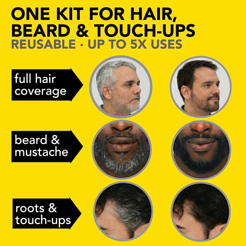 CLEVERMAN Reusable Hair & Beard Dye for Men â€“ Light Brown 6.12 | Up to 5 Uses, 7 Minutes | Natural Gray Coverage, No-Drip Cream with SkinArmourÂ® â€“ Cleverman - Image 2