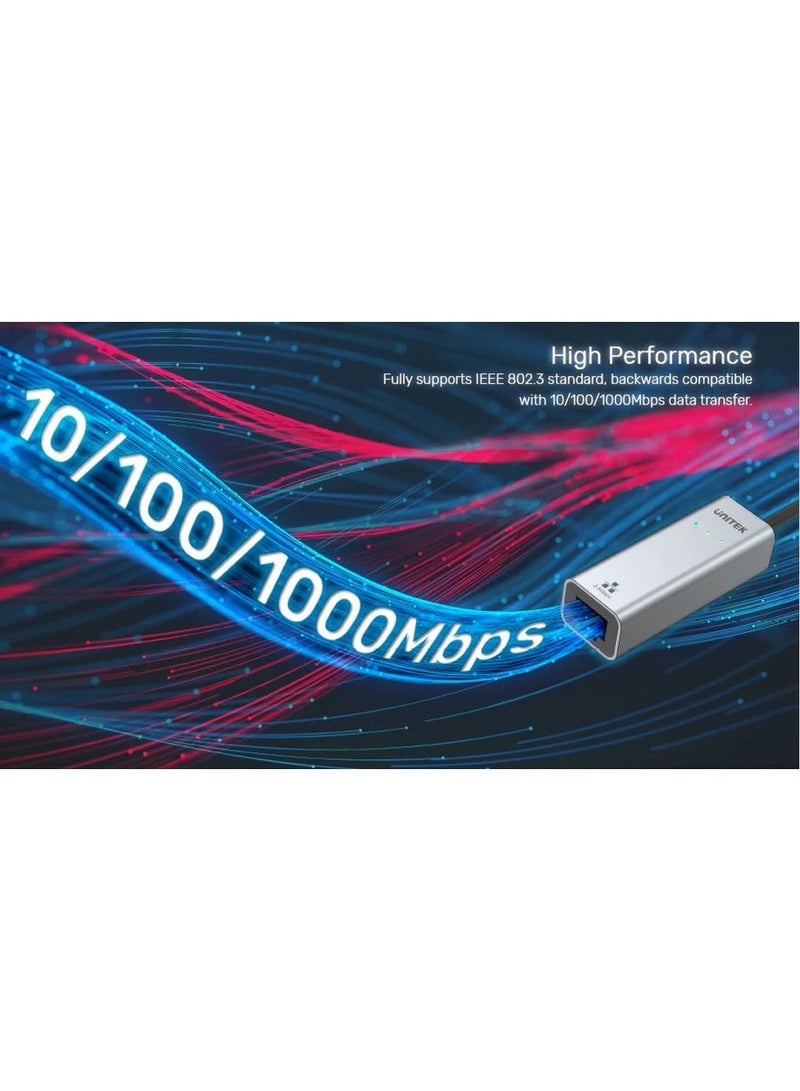 يوني تيك USB-C & USB-A to 2.5G Ethernet Adapter, 2500Mbps USB 3.0 LAN Network Adapter, RJ45 Wired Internet Converter for Laptop, PC, MacBook, Windows/macOS/Linux - Image 5