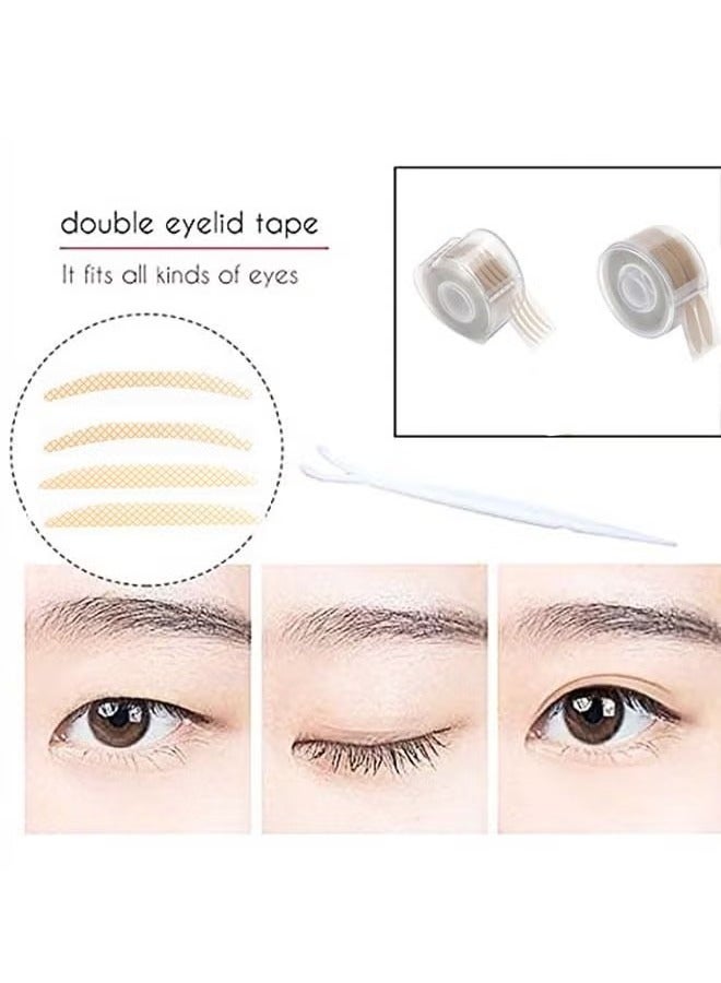Generic 1200-Piece Eyelid Tape, Invisible Double Eyelid Lift Strips Instant Eyelid Stickers, Self-Adhesive Eye Tapes Fiber for Hooded Droopy Uneven Mono-eyelids, Big Eye Tools with Fork Rods & Tweezers  - Image 3