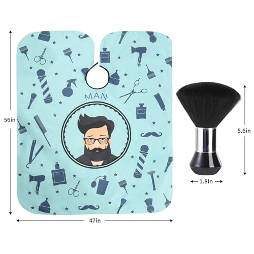 YELEGAI Professional Hair Cutting Cape with Neck Duster Brush Waterproof Salon Barber Cape with Snaps Barber Accessories Barber Supplies - Image 3