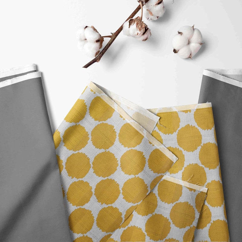 Bacati Ikat Dots Muslin Fabric Nursing Pillow Cover Only Nursing Pillow Cover Only Yellow - Image 2