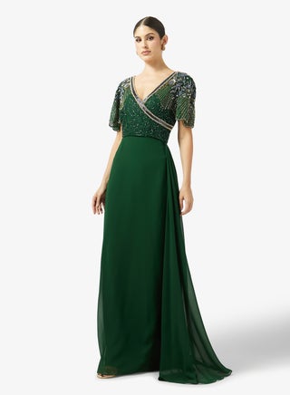 virgos lounge green dress Virgos Lounge Embellished URSULA Dress, Brand New