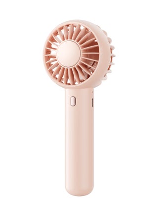 Mini Portable Fan, Mini Desk Fan, Powerful Hand Fan Cute Design 3 Speed Personal Small Desk Fan With Base, Lightweight Rechargeable Usb Handheld Fan For Girl, Women, Men, Indoor, Outdoor, 15 Cm, Pink