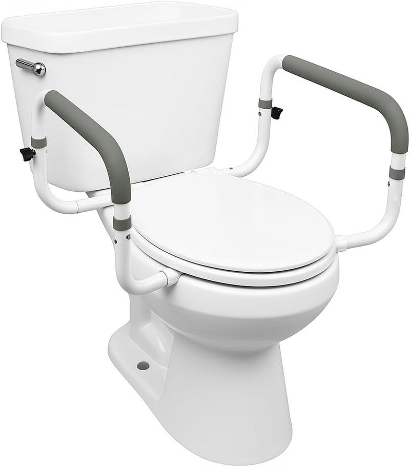 Carex Toilet Safety Frame with Adjustable Width - Toilet Safety Rails for Elderly and Handicap Support - Image 1