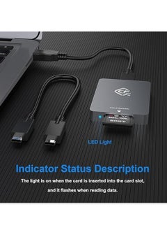 KASTWAVE CF Express Card Reader Type A, CF Express Card Reader USB 3.2 Gen2 10Gbps Memory Card Adapter with USB C to USB C, USB A Cable for Windows, Mac OS, Linux, Android  - Image 4
