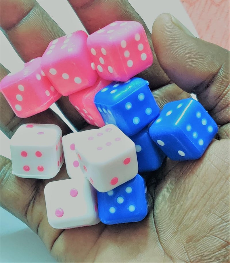 PMK E Store Six Sided 16mm Very Big Size Multi Color Dice or Die for Playing Board Games and Poker Chip Set Games||Playing dice Big Size|| Pack of (Pack of 6) - Image 3