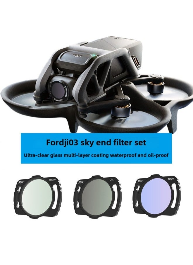جنرال Horizontal And Vertical Buckle Fpv Crossing Machine Filter Set Suitable For DJI03 Sky End Avata UAV UVCPLND Mirror-Color:NDPL Four-piece Set 8/16/32/64 Complimentary Set Box  - Image 5