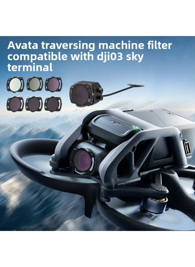 جنرال Horizontal And Vertical Buckle Fpv Crossing Machine Filter Set Suitable For DJI03 Sky End Avata UAV UVCPLND Mirror-Color:NDPL Four-piece Set 8/16/32/64 Complimentary Set Box  - Image 2