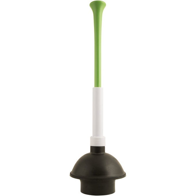 PLUMBCRAFT 1418IN STOWAWAY PLUNGER WITH ADJUSTABLE HANDLE 7503500 HEAVY DUTY TOILET PLUNGER FOR HOUSEHOLDS ERGONOMIC PLUNGER TO UNCLOG TOILET TOILET BOWL PLUNGER WITH ERGONOMIC HANDLE