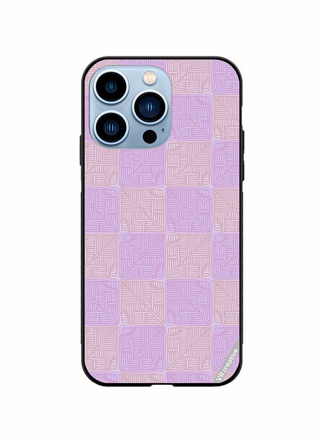 VR CREATIVE Protective Case Cover For Apple iPhone 13 Pro Beige And Purple Shades Design Multicolour - Image 1