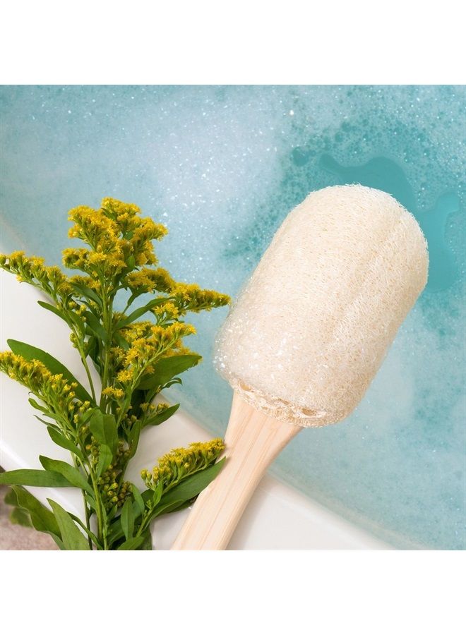 Ecotools Loofah Bath Brush, Shower Brush with Ergonomic Handle, Cleans Hard to Reach Areas, Eco-Friendly Bath Sponge, Gentle Cleansing & Exfoliating, Vegan & Cruelty-Free, 2 Count - Image 4